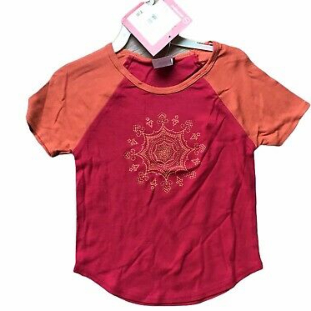 Vintage NWT Jordache 7/8 7 8 Raglan Screen Design Shirt Top NEW